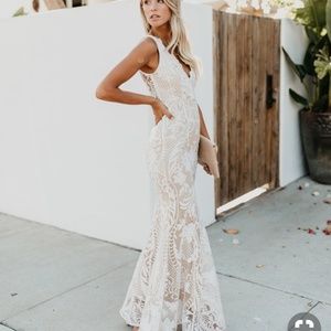 Luxxel maxi white - holiday event dress